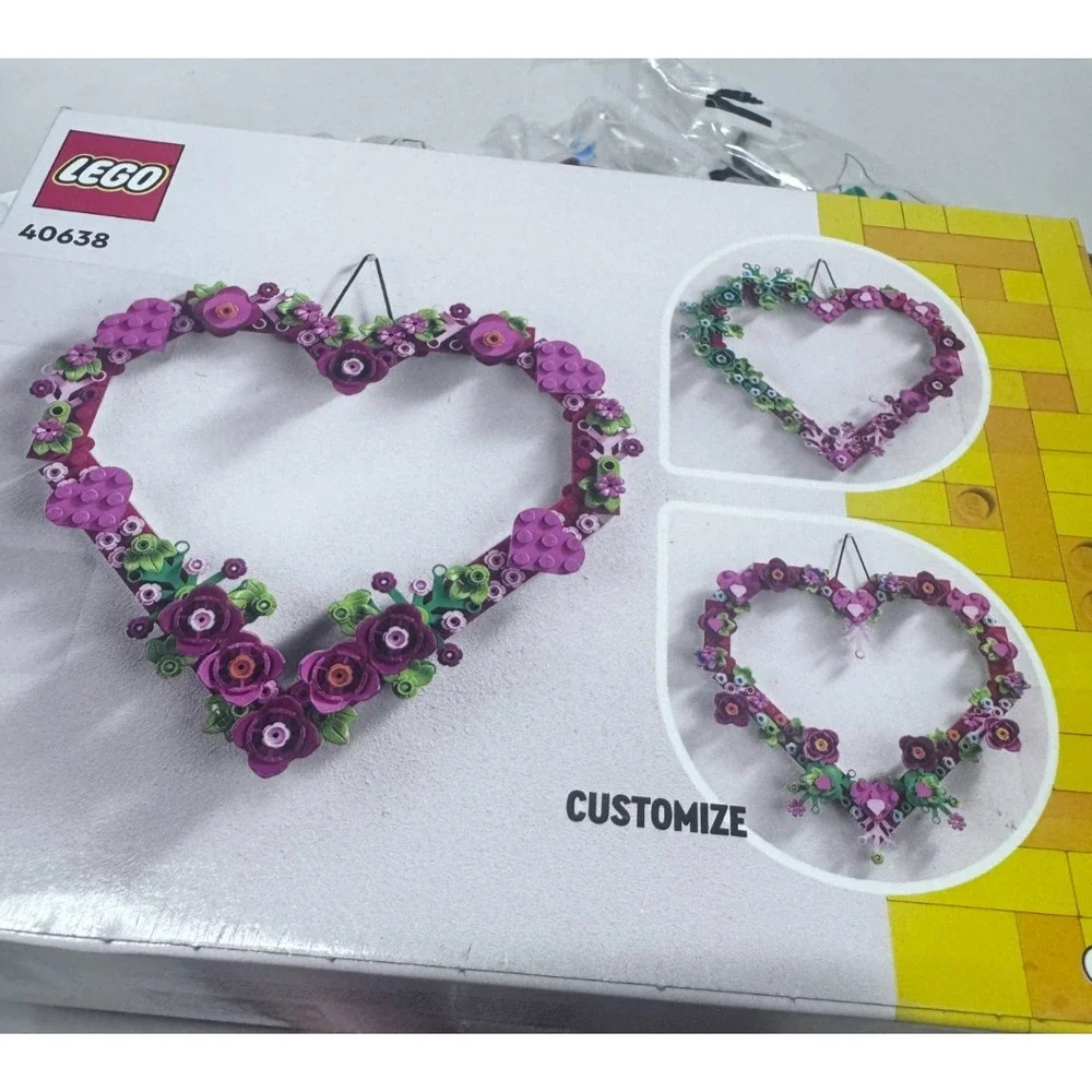 LEGO Heart Ornament Building Toy Set New Open Box 40638 craft customizable